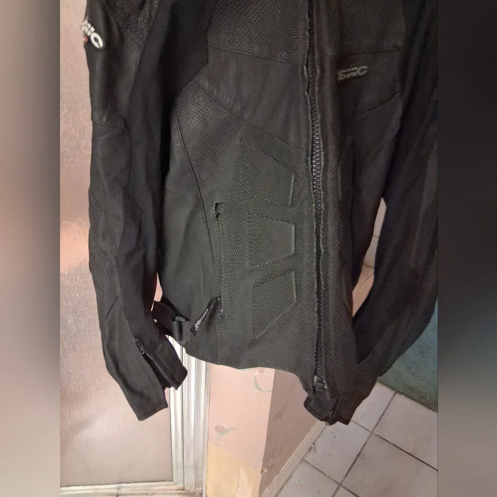 Teknic Tasc Black.Motorcycle Jacket XL Size 52 Leather